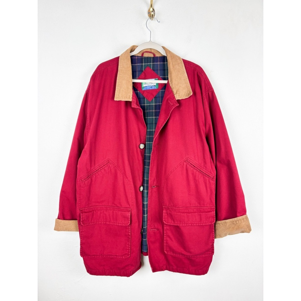 Vintage Northeast Terrain Company Men’s Red Corduroy Chore Jacket Sz XL